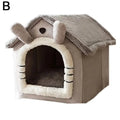Cama en forma de casa para mascotas premium